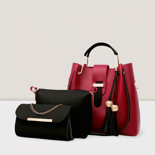 👜 3-in-1 Elegant Ladies Handbag Set – Stylish, Durable & VersatileS 👜